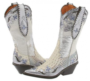 white designer cowboy boots